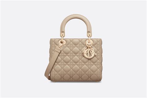 lady dior natural cannage lambskin|Medium Lady Dior Bag Natural Cannage Lambskin.